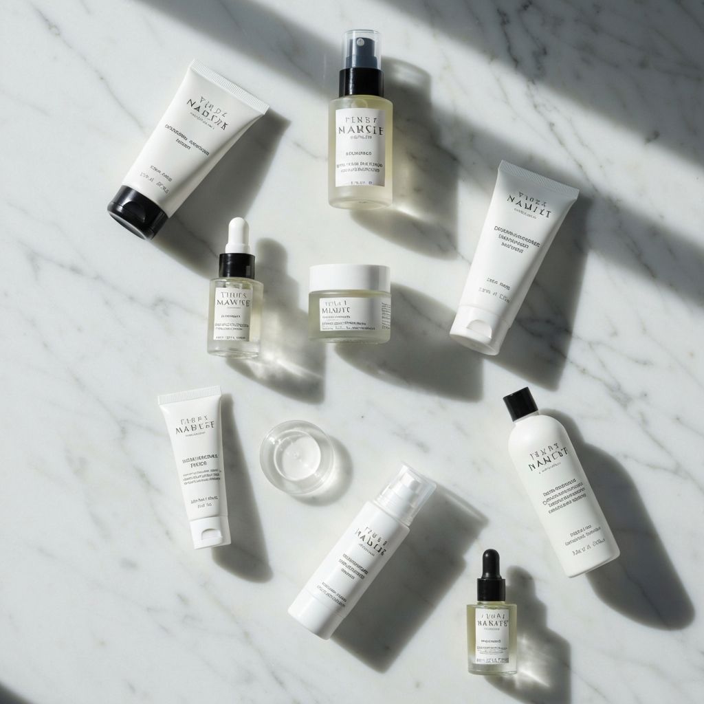 Skincare Product Flat Lay